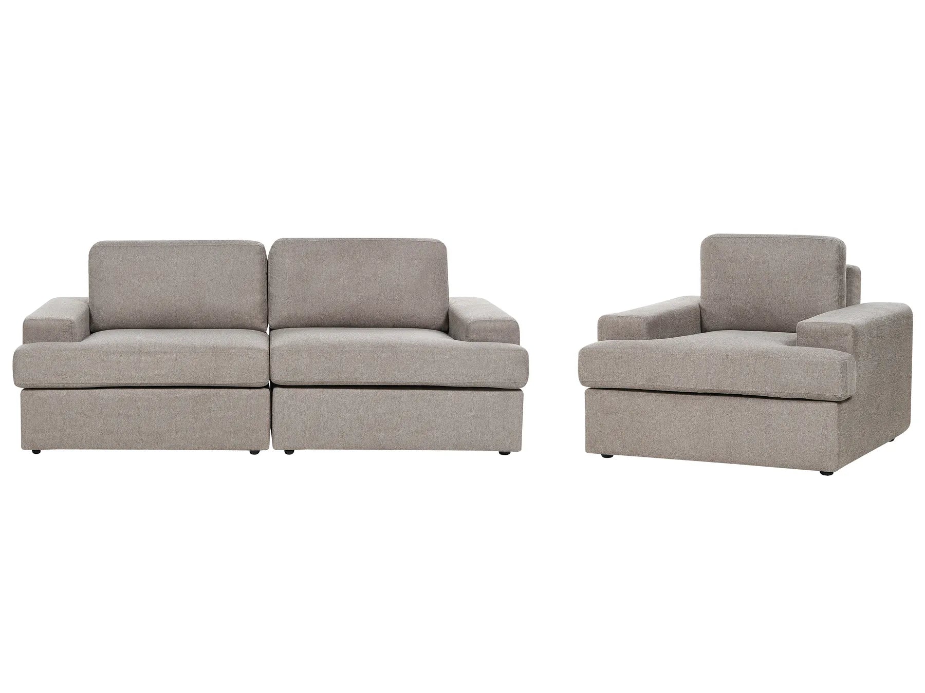 Living Room Set 4 Seater ALLA Fabric Taupe