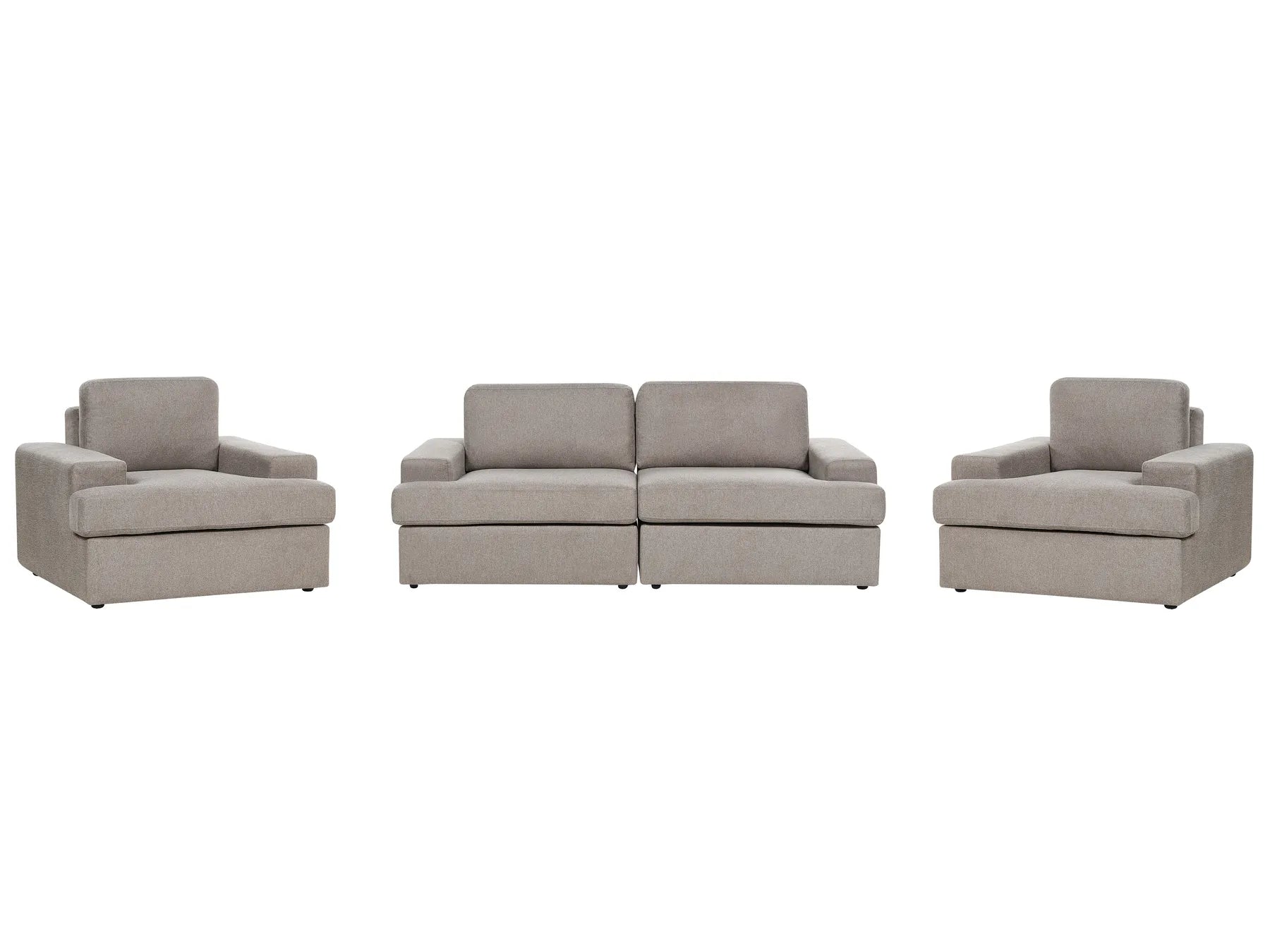 Living Room Set 5 Seater ALLA Fabric Taupe