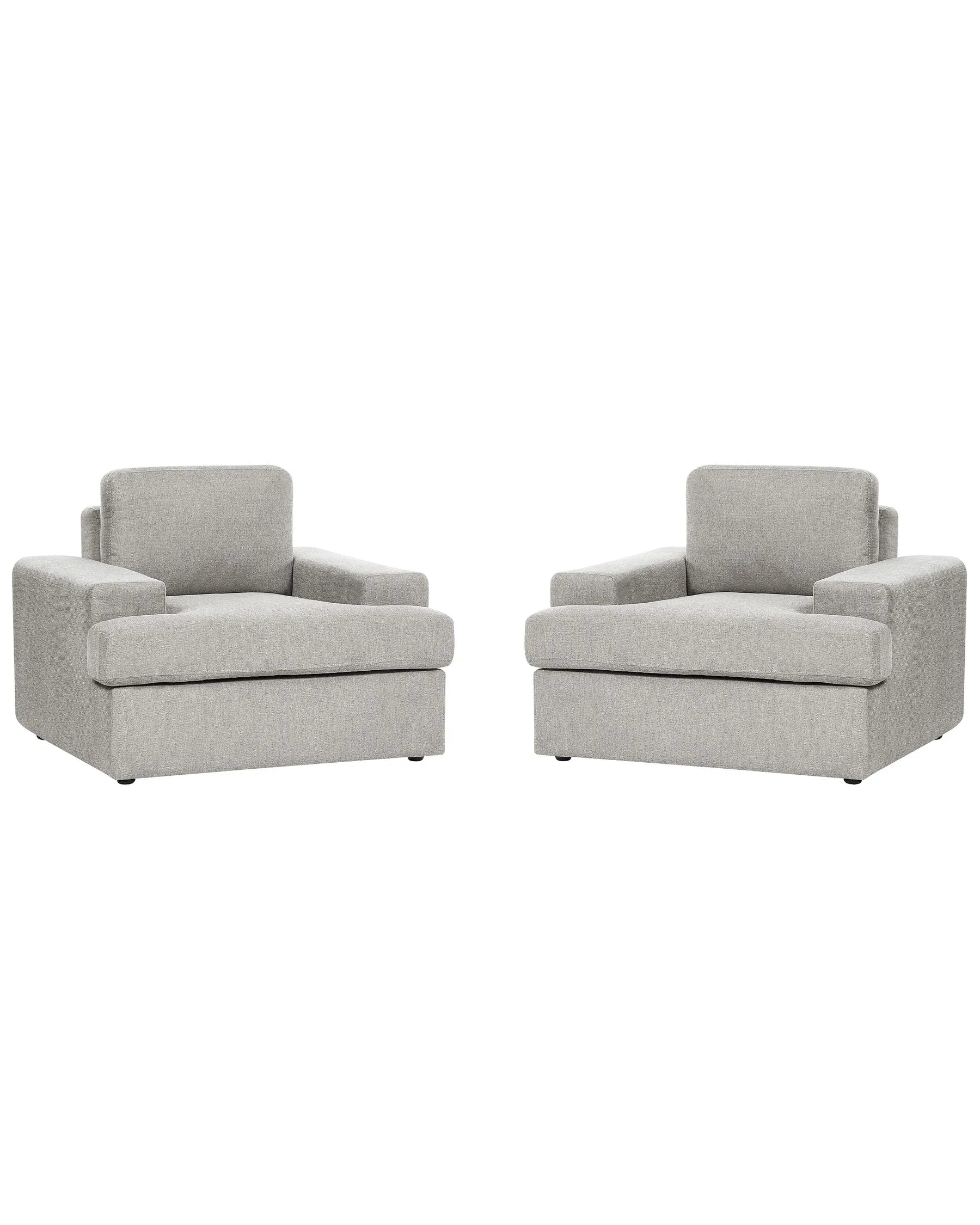 Set of 2 Armchairs ALLA Fabric Light Grey