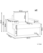 Set of 2 Armchairs ALLA Fabric Light Beige