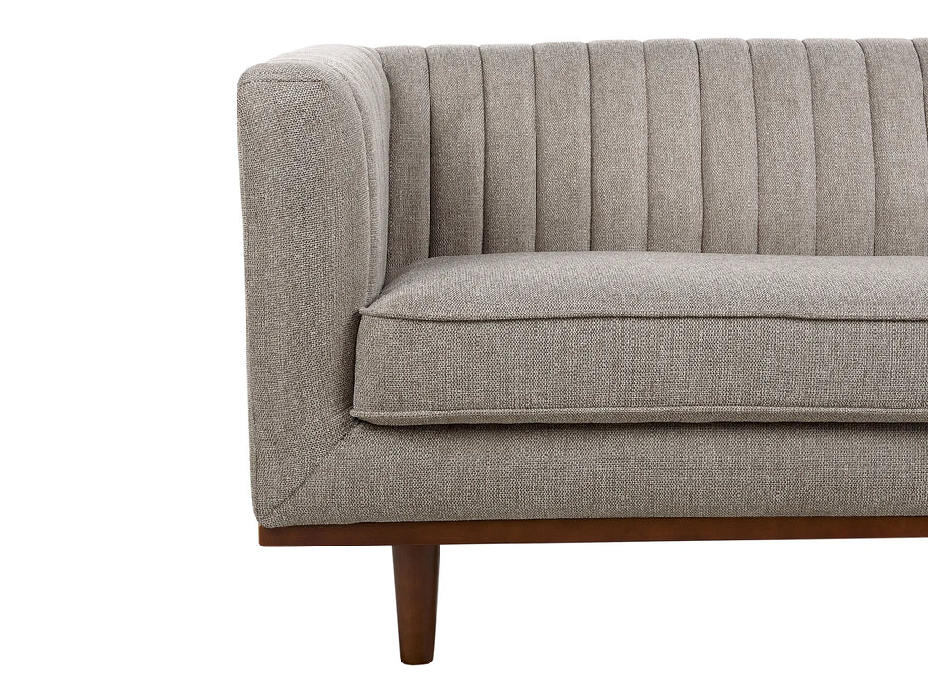 Sofa 3 Seater SKAULE Fabric Light Brown