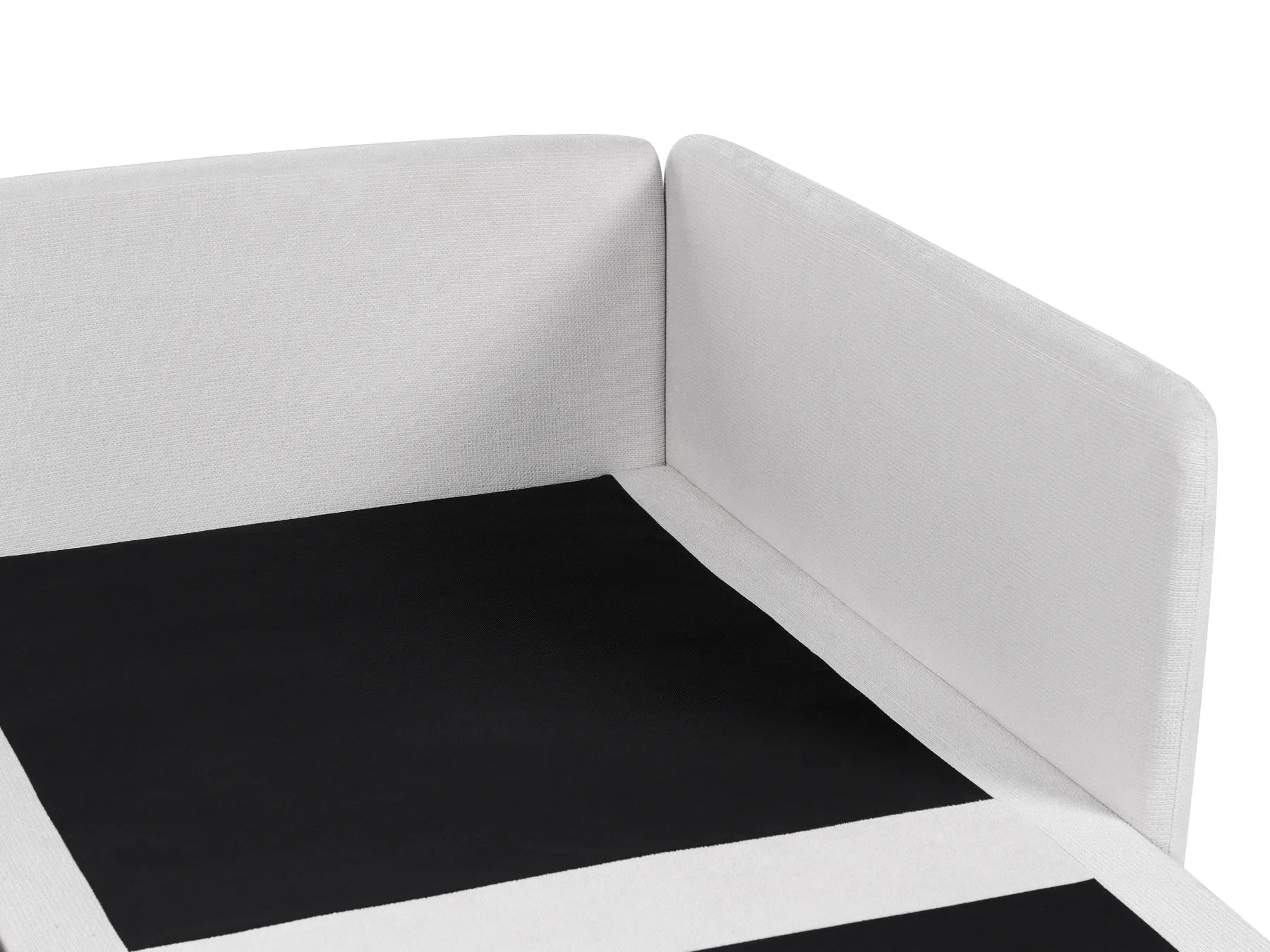 Modular Corner Sofa 3 Seater EGERIS Fabric Light Grey Right Hand