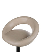 Set of 2 Bar Chairs PEORIA Faux Leather Swivel Light Beige