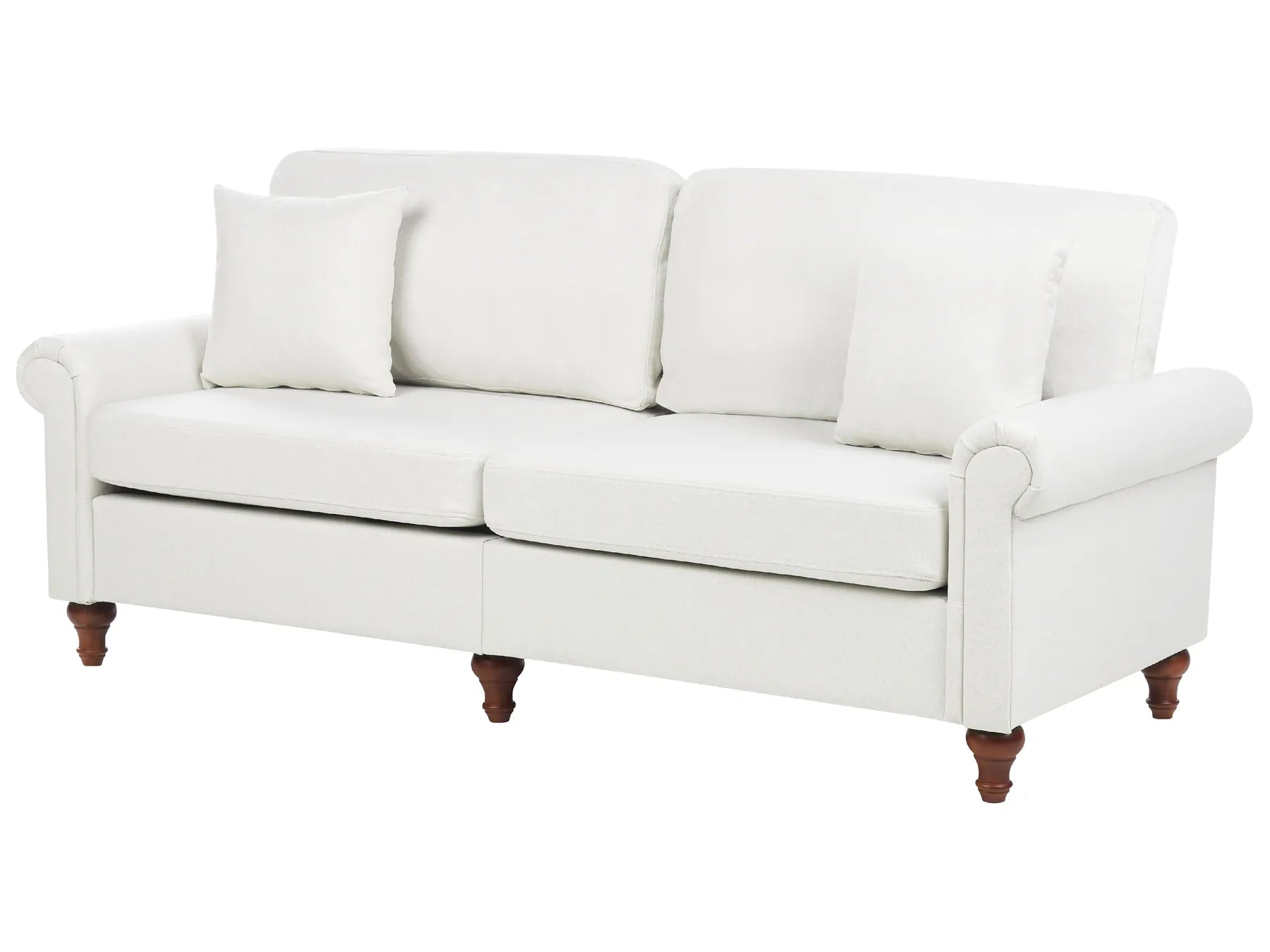Living Room Set 5 Seater GINNERUP Fabric Off-White