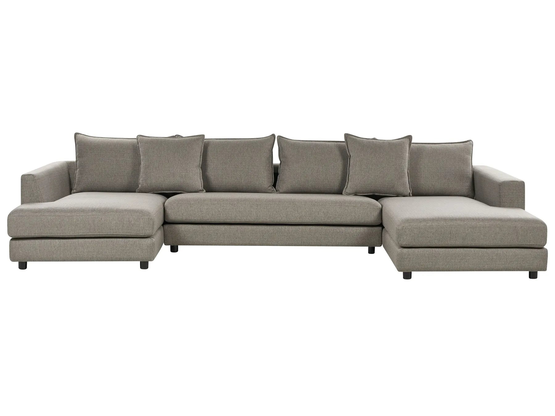Corner Sofa 5 Seater LILVIKEN Fabric Taupe