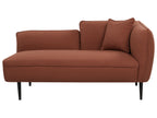 Right-Hand Chaise Lounge CHEVANNES Boucle Dark Red