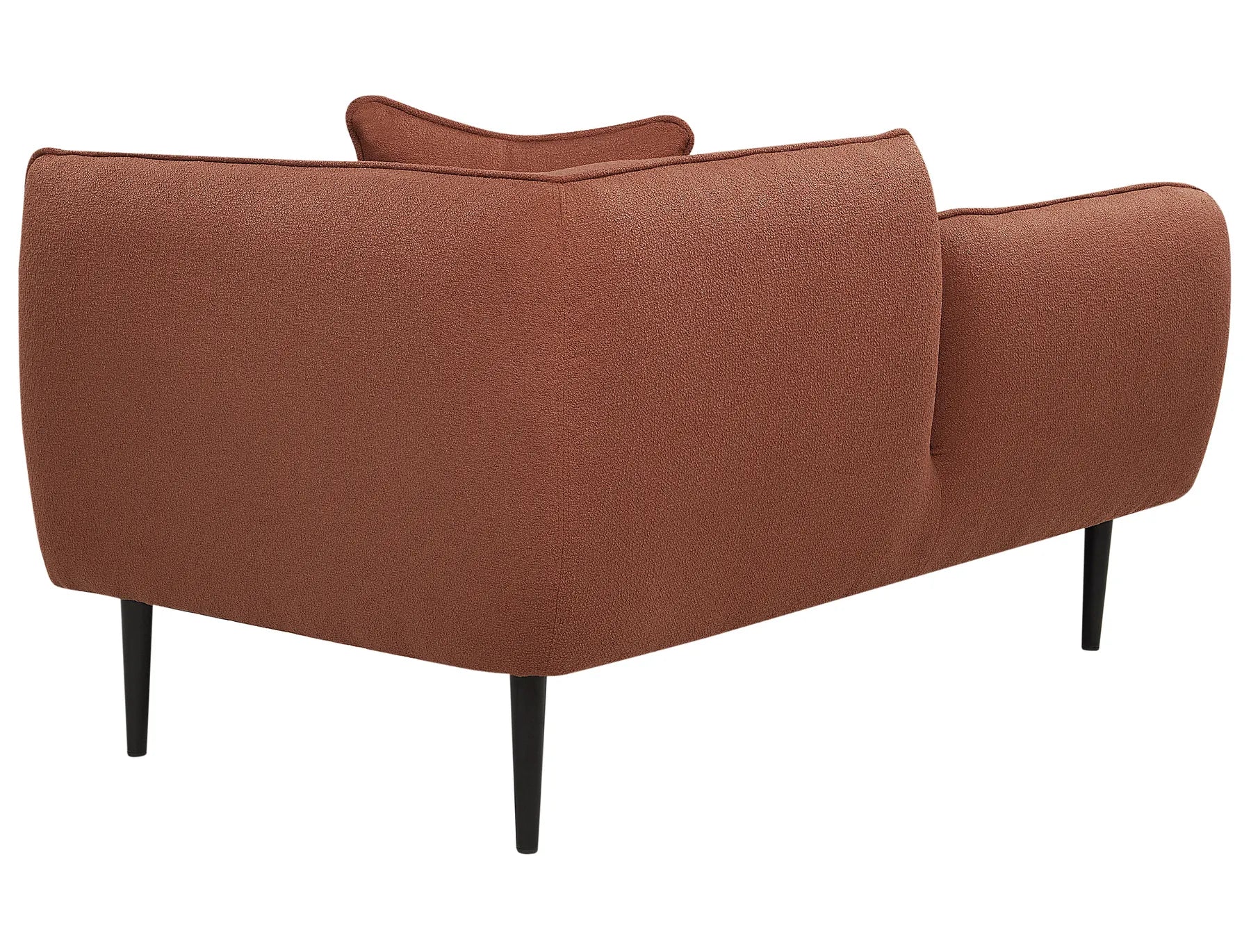 Right-Hand Chaise Lounge CHEVANNES Boucle Dark Red