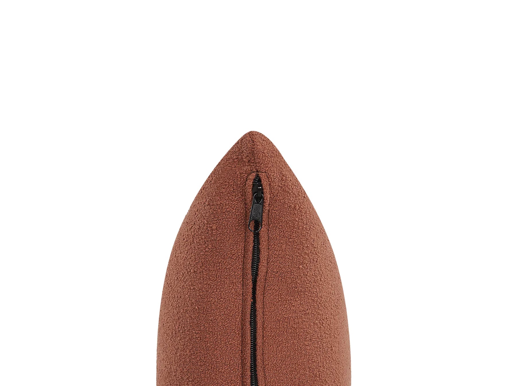 Right-Hand Chaise Lounge CHEVANNES Boucle Dark Red