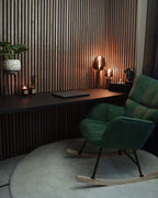 Rocking Chair OULU Fabric Emerald Green