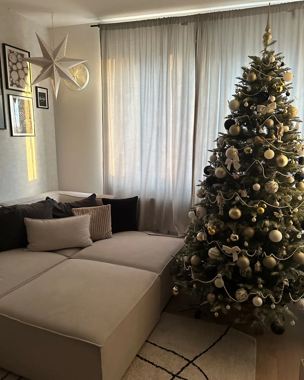 Modular Sofa 4 Seater LEMVIG Corduroy Light Beige