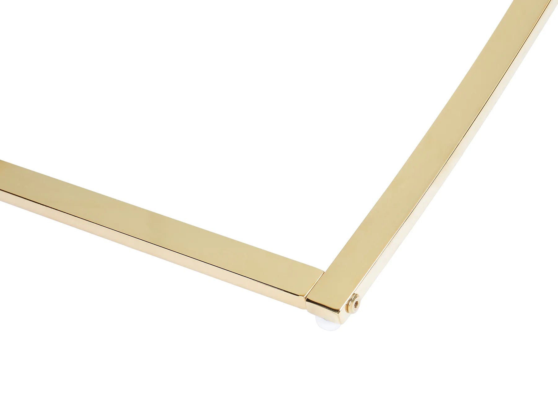 Coffee Table RINGGOLD Tempered Glass Gold