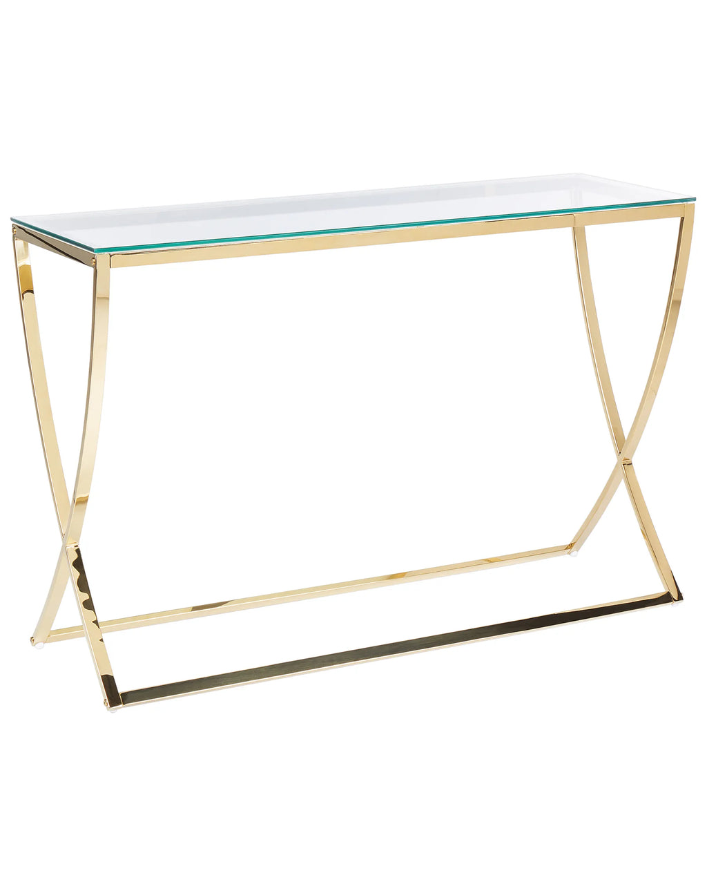 Console Table RINGGOLD Tempered Glass Gold