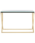 Console Table RINGGOLD Tempered Glass Gold