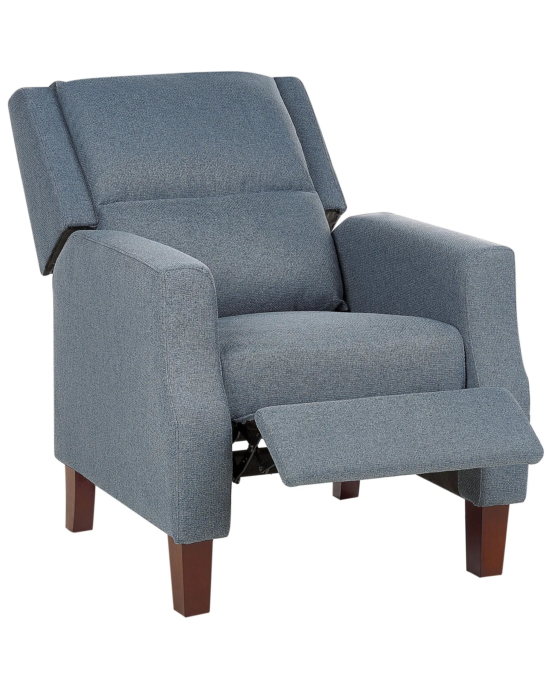 Recliner Chair EGERSUND With Footrest Fabric Dark Blue