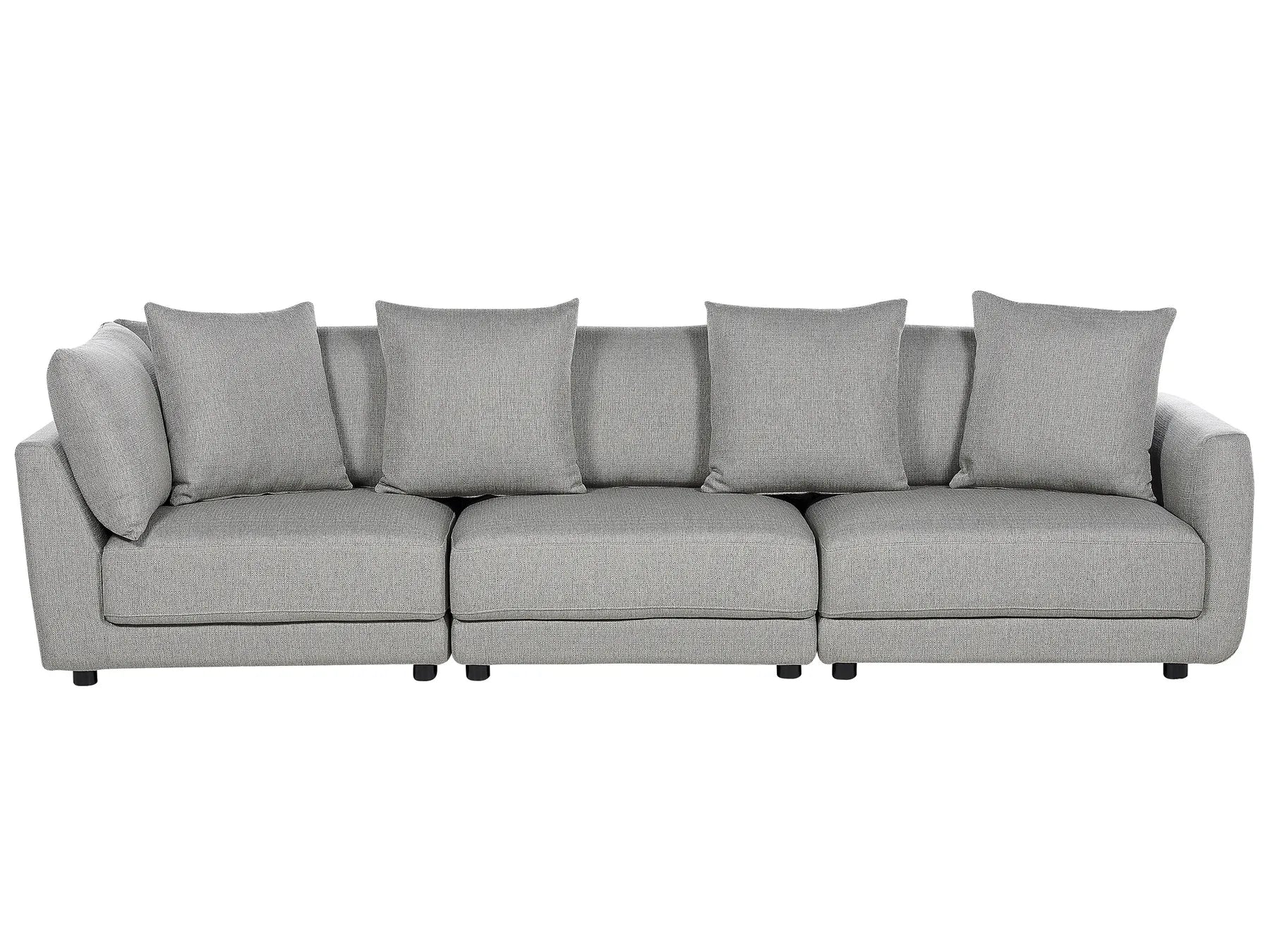 Sofa 3 Seater SIGTUNA Fabric Light Grey with Ottoman