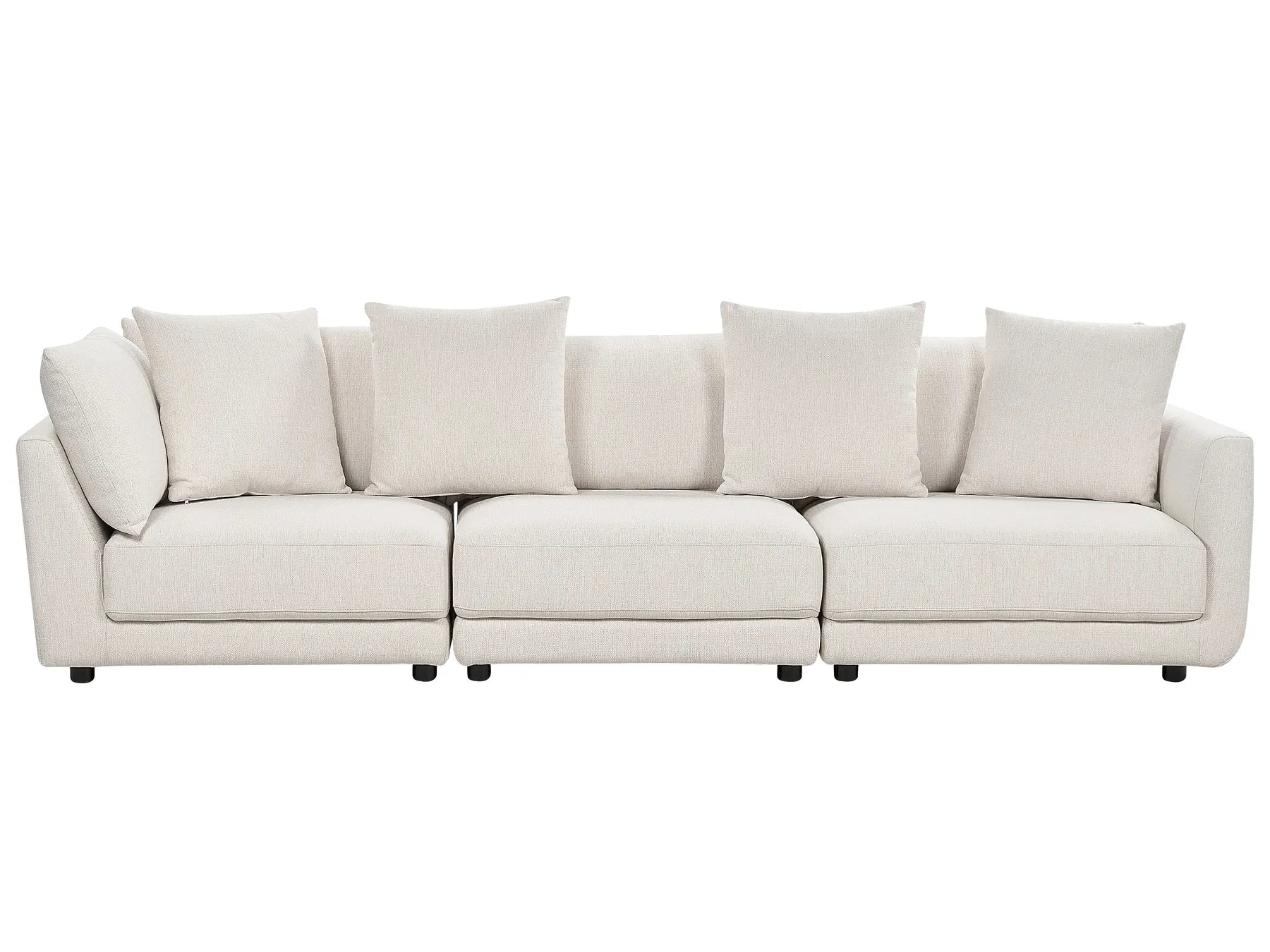 Sofa 3 Seater SIGTUNA Fabric Off-White with Ottoman