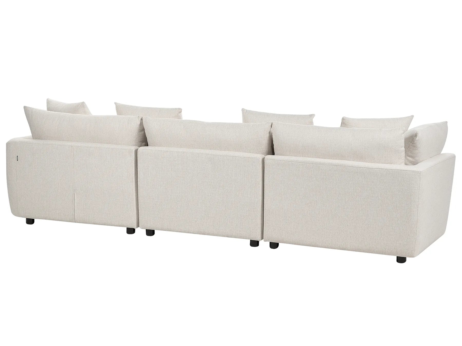 Sofa 3 Seater SIGTUNA Fabric Off-White with Ottoman