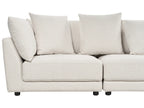 Sofa 3 Seater SIGTUNA Fabric Off-White with Ottoman