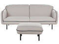 Sofa 3 Seater TONSBERG Fabric Light Grey with Ottoman