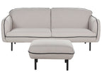 Sofa 3 Seater TONSBERG Fabric Light Grey with Ottoman