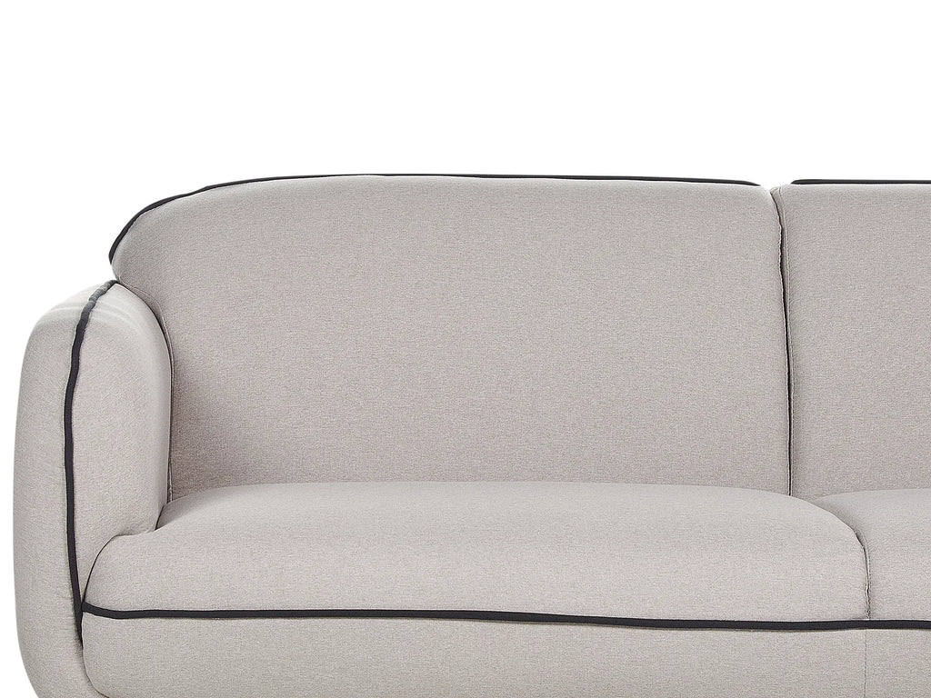 Sofa 3 Seater TONSBERG Fabric Light Grey with Ottoman