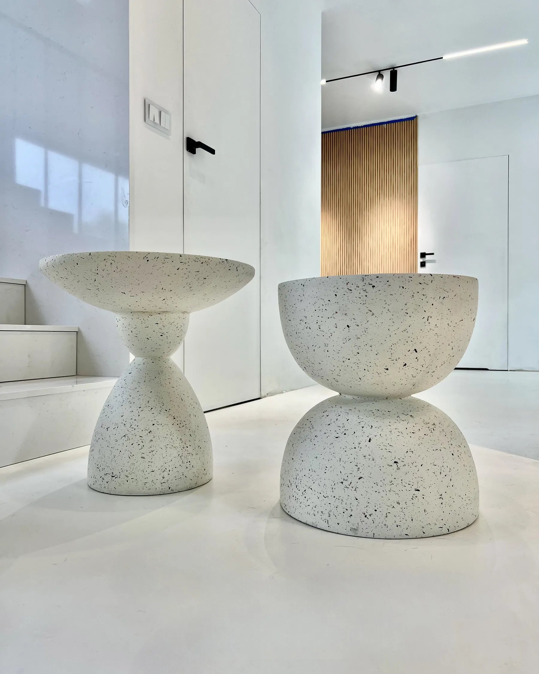 Side Table CAFFI White Terrazzo