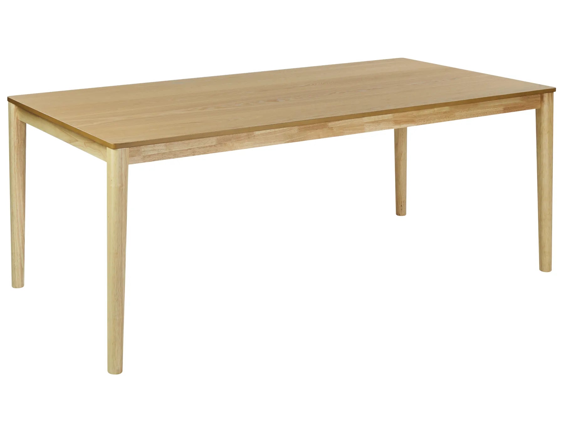 Dining Table ERMELO Natural Ash Wood 200 cm 100 cm