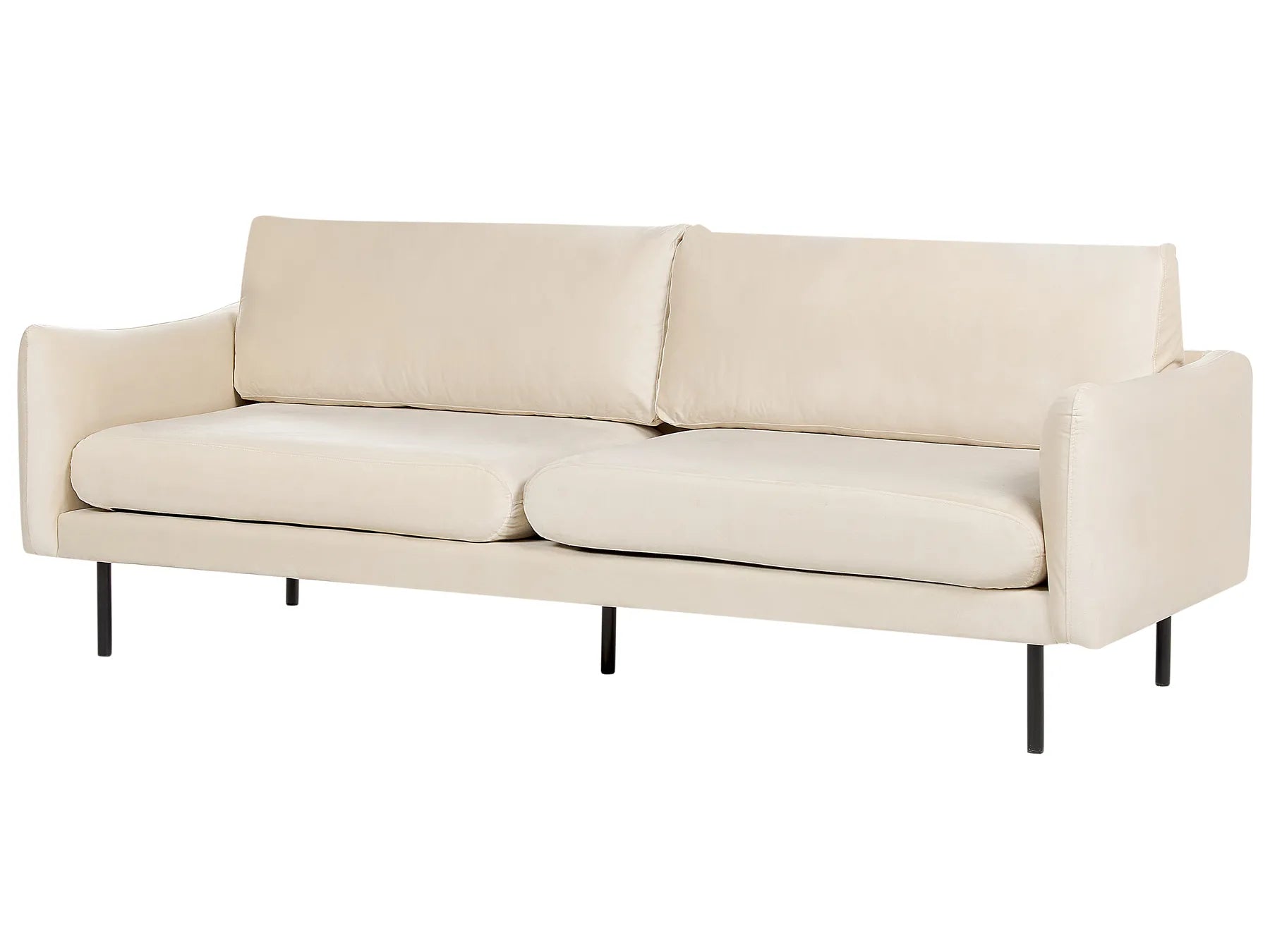 Sofa 3 Seater VINTERBRO Velvet Light Beige