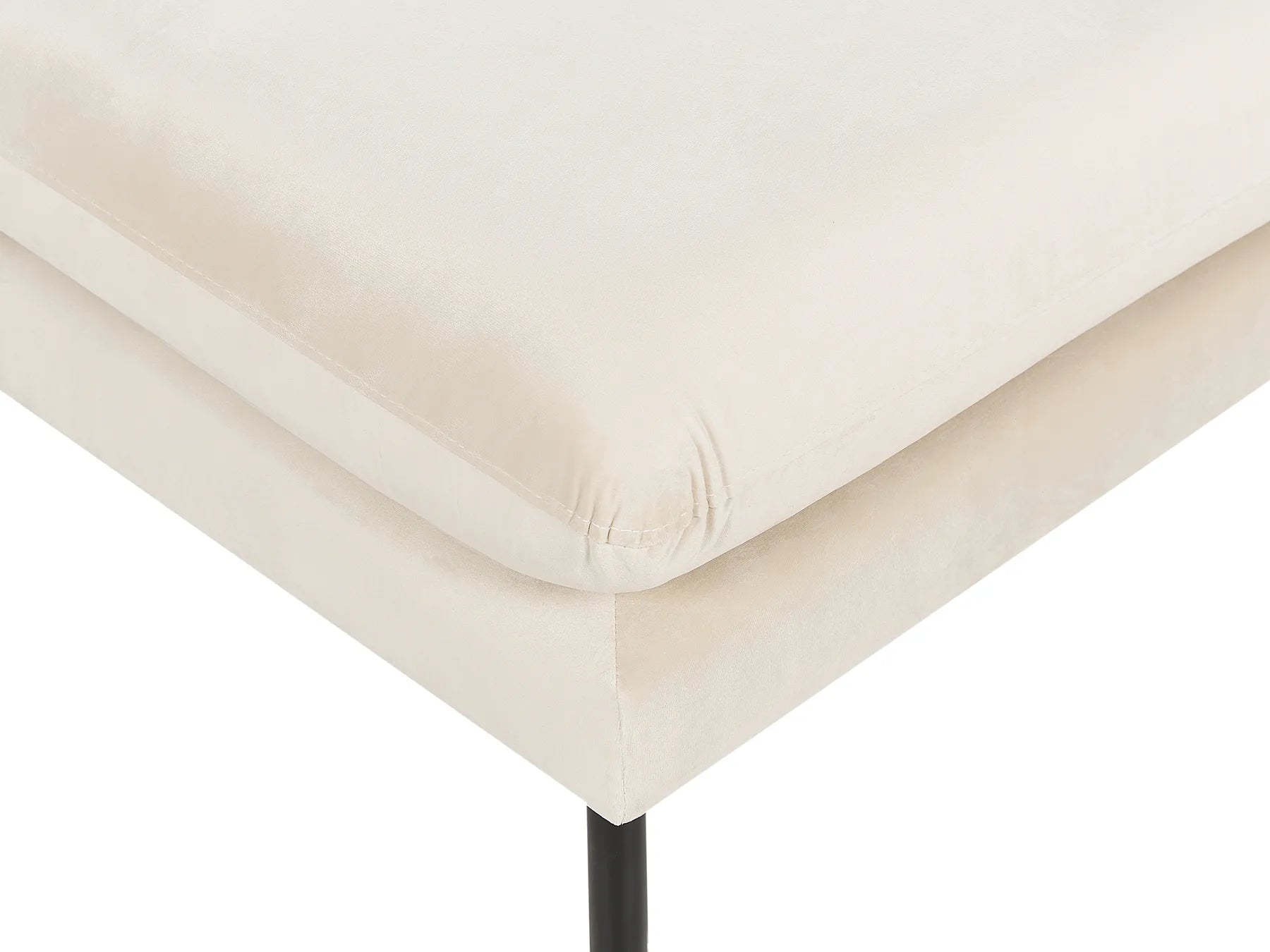Ottoman VINTERBRO Velvet Light Beige