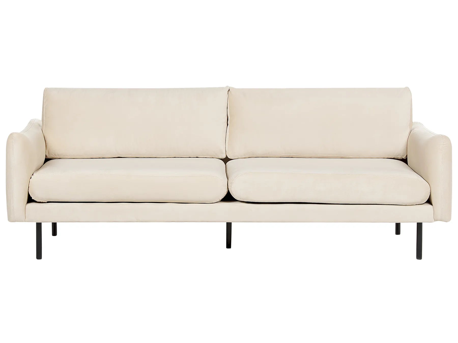 Living Room Set 4 Seater VINTERBRO Velvet Light Beige