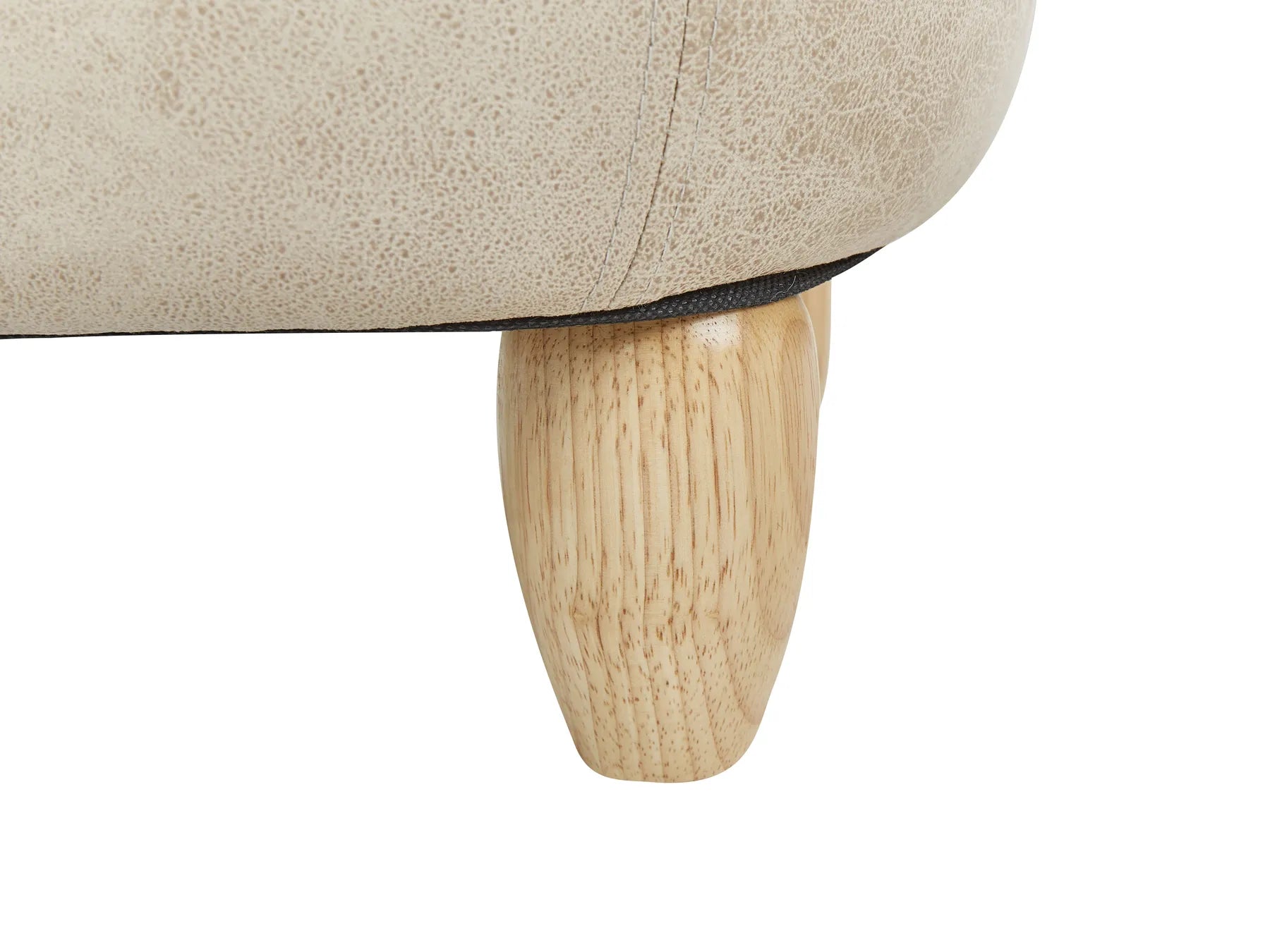 Storage Animal Stool ELEPHANT Faux Leather Taupe