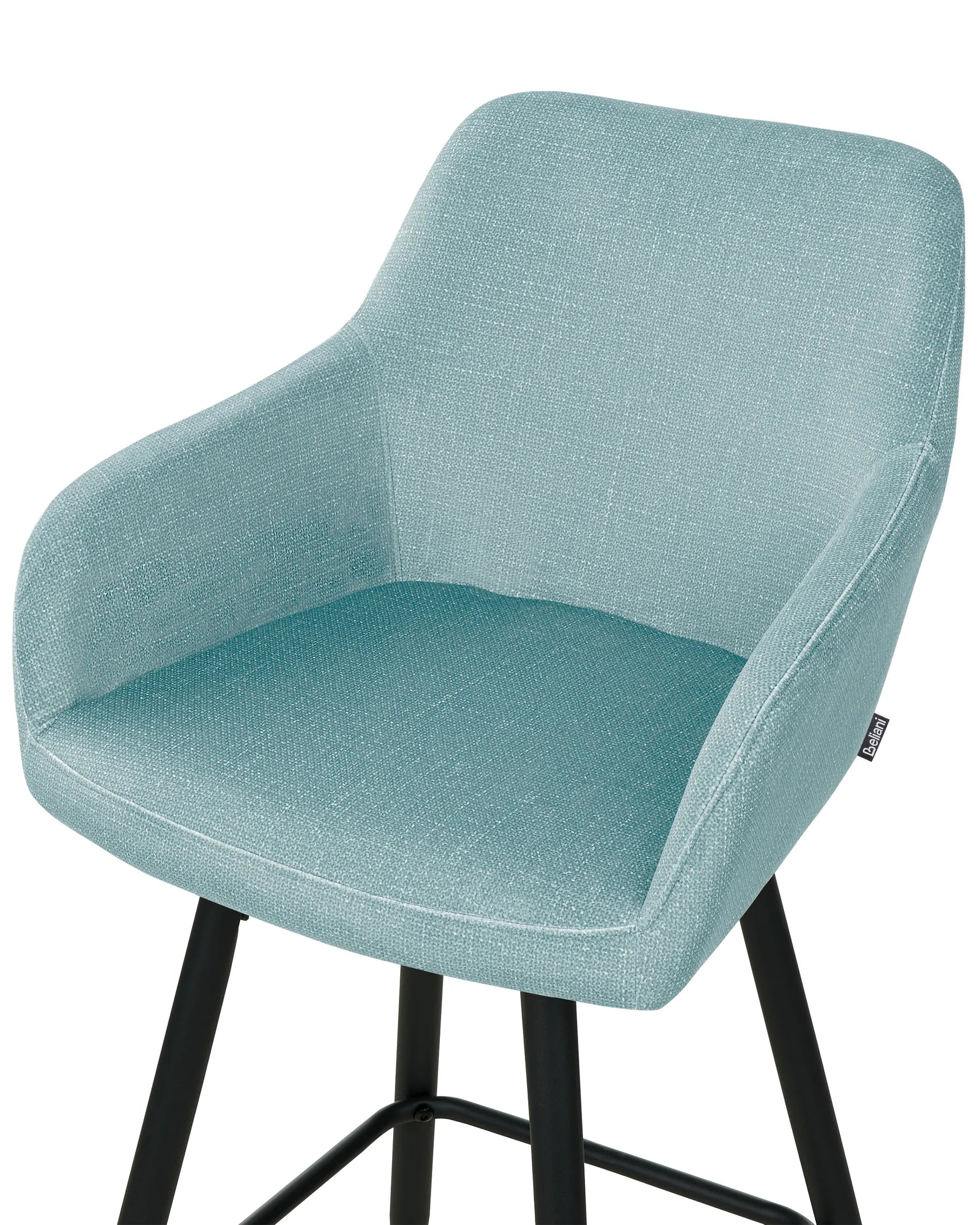 Set of 2 Bar Chairs CASMALIA Velvet Light Blue