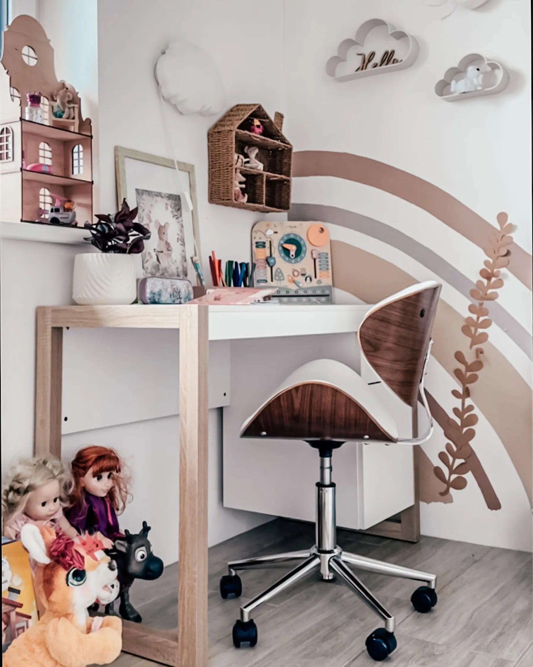 Desk Chair ROTTERDAM Faux Leather White