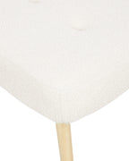 Wingback Chair VEJLE with Footstool Boucle Off-White