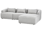 Corner Sofa 3 Seater SVANSELE Fabric Grey Left Hand