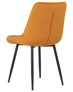 Set of 2 Dining Chairs MELROSE Velvet Orange