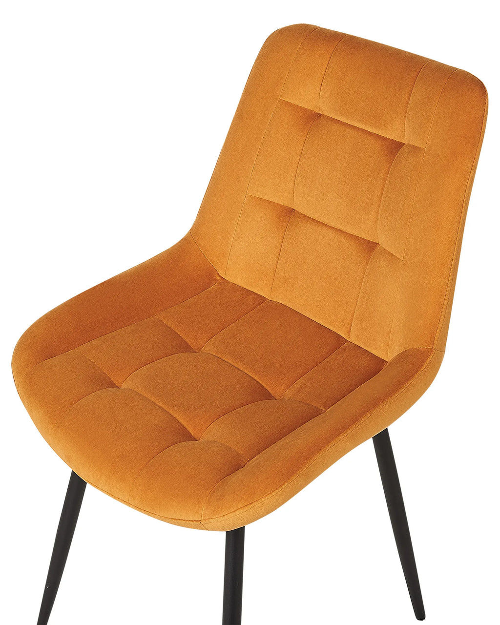 Set of 2 Dining Chairs MELROSE Velvet Orange