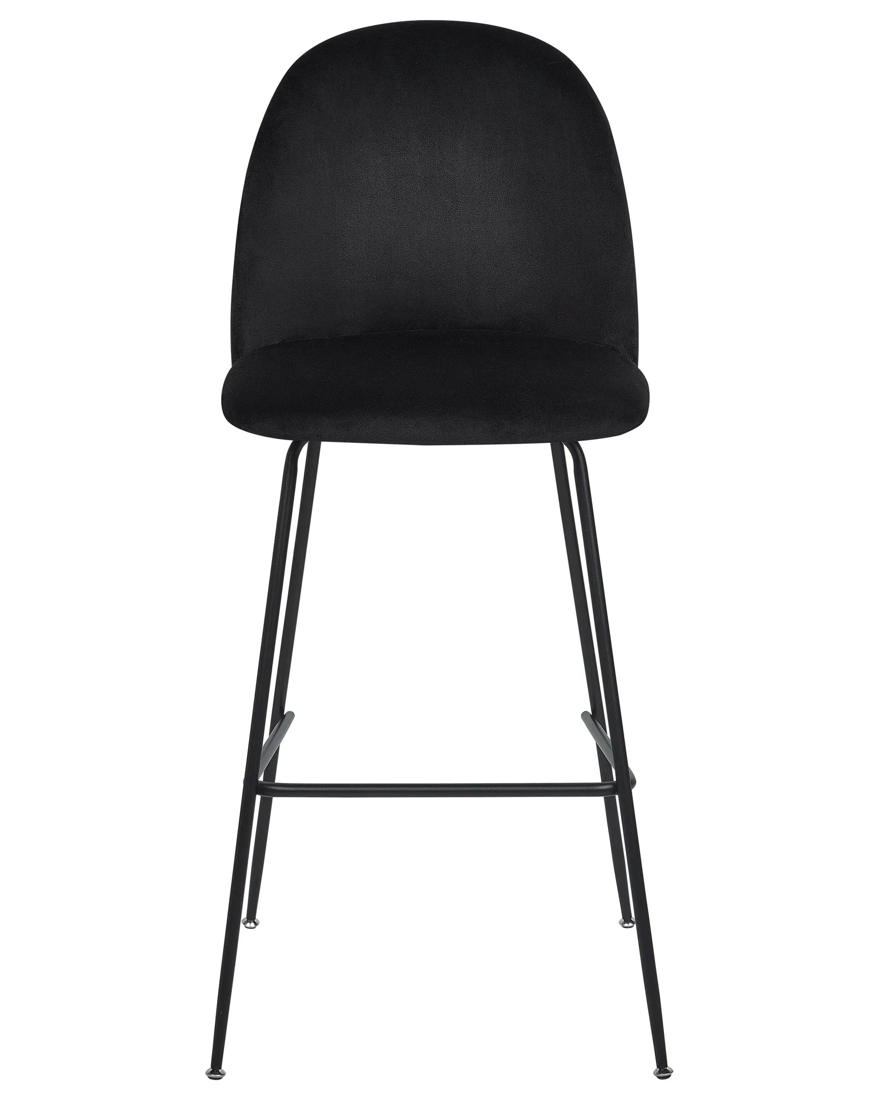 Set of 2 Bar Chairs ARCOLA Velvet Black