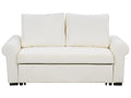 Sofa Bed 2 Seater SILDA Fabric Off-White