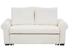 Sofa Bed 2 Seater SILDA Fabric Off-White