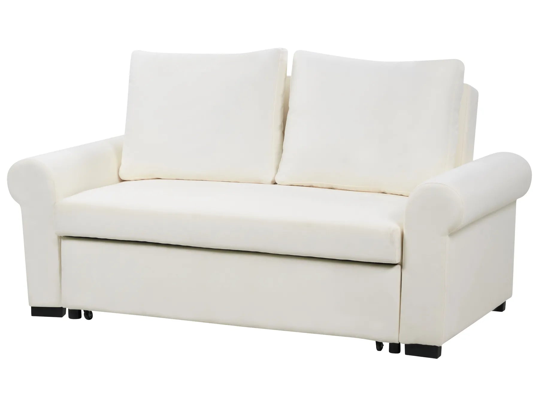Sofa Bed 2 Seater SILDA Fabric Off-White
