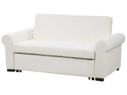 Sofa Bed 2 Seater SILDA Fabric Off-White