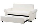 Sofa Bed 2 Seater SILDA Fabric Off-White