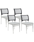 Set of 4 Conference Chairs SEDALIA Grey