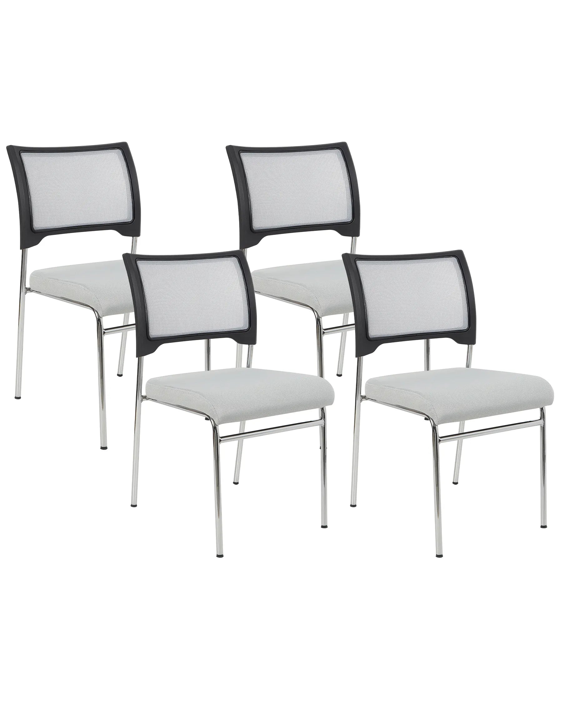 Set of 4 Conference Chairs SEDALIA Grey