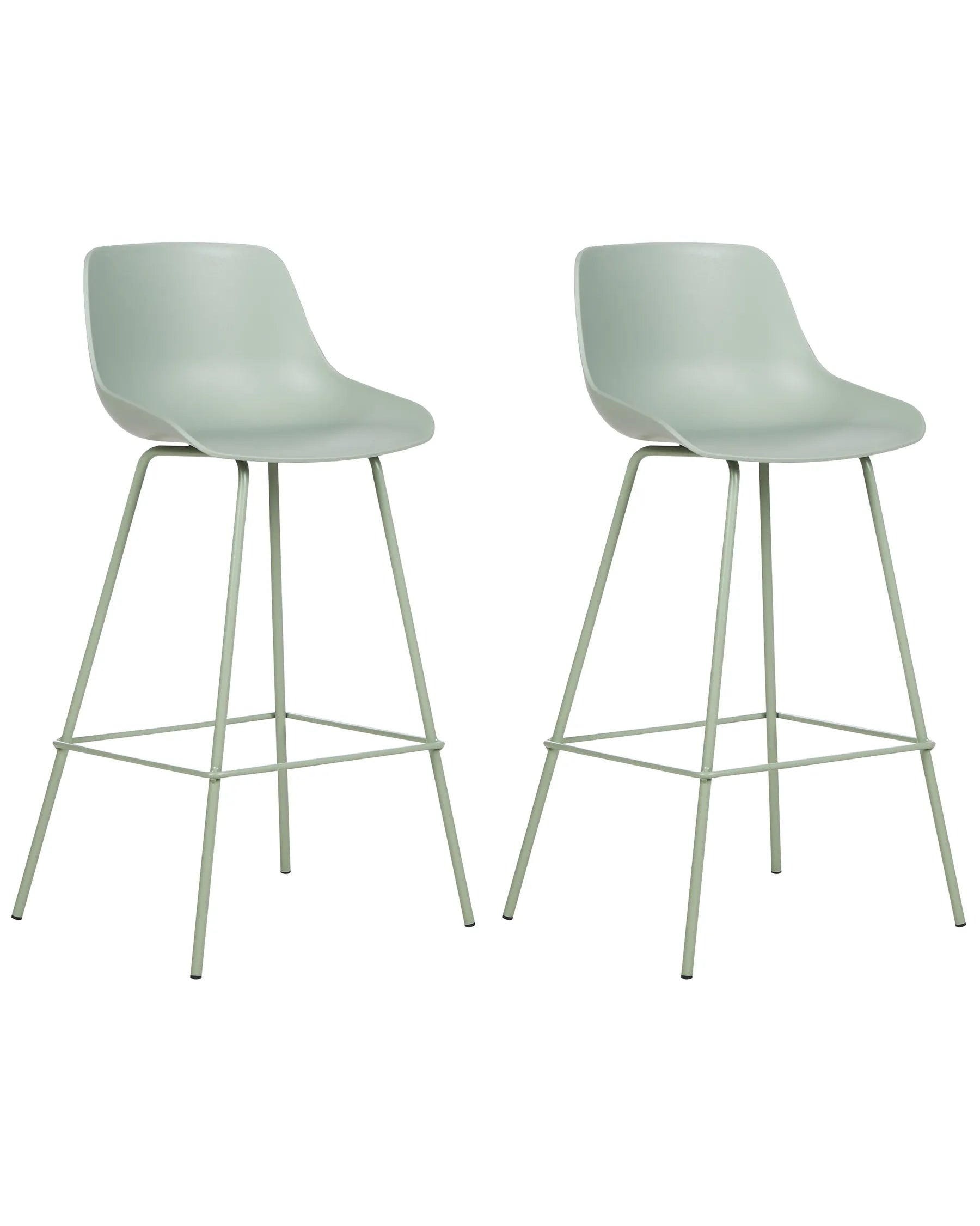 Set of 2 Bar Chairs EMMET Light Green