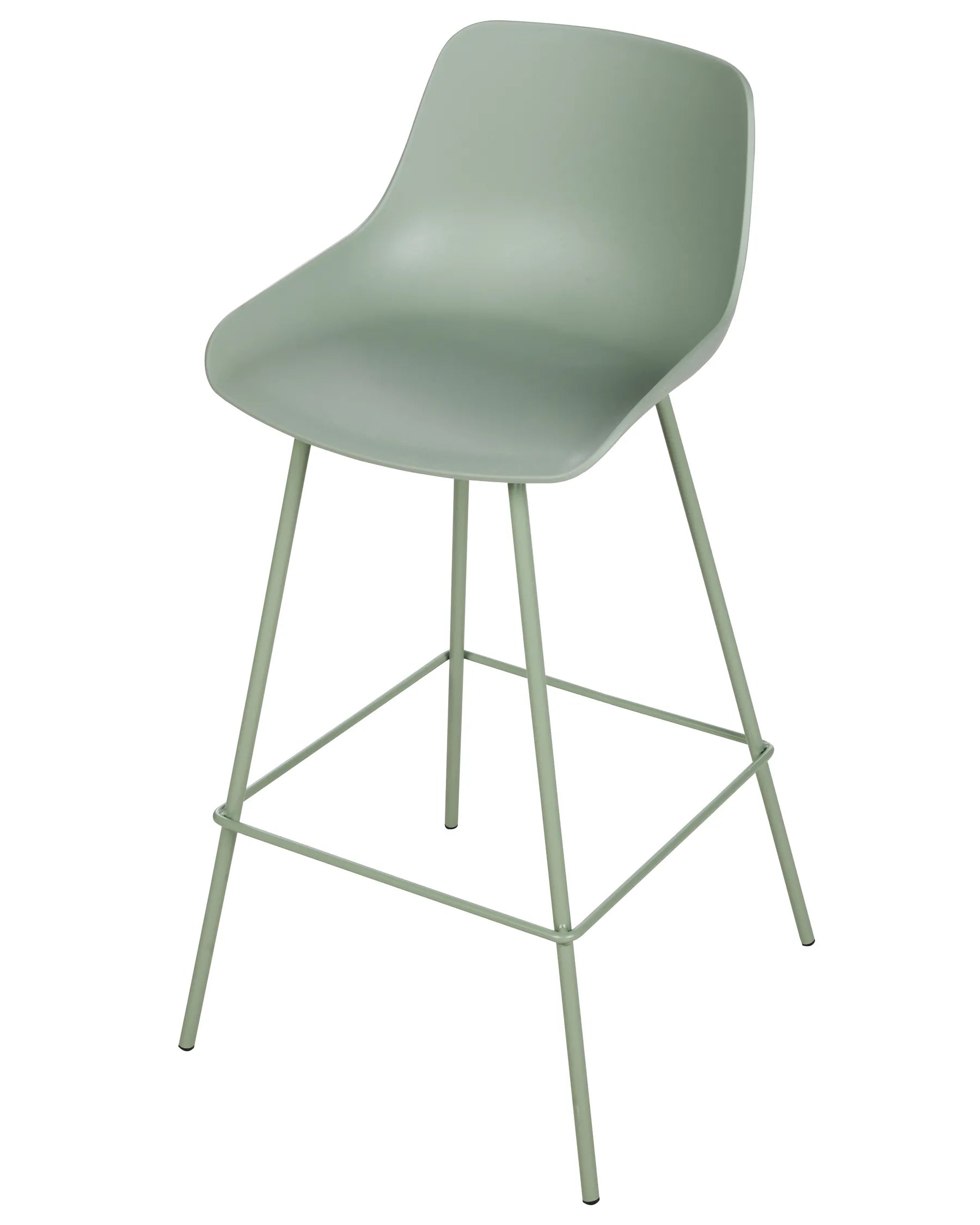 Set of 2 Bar Chairs EMMET Light Green