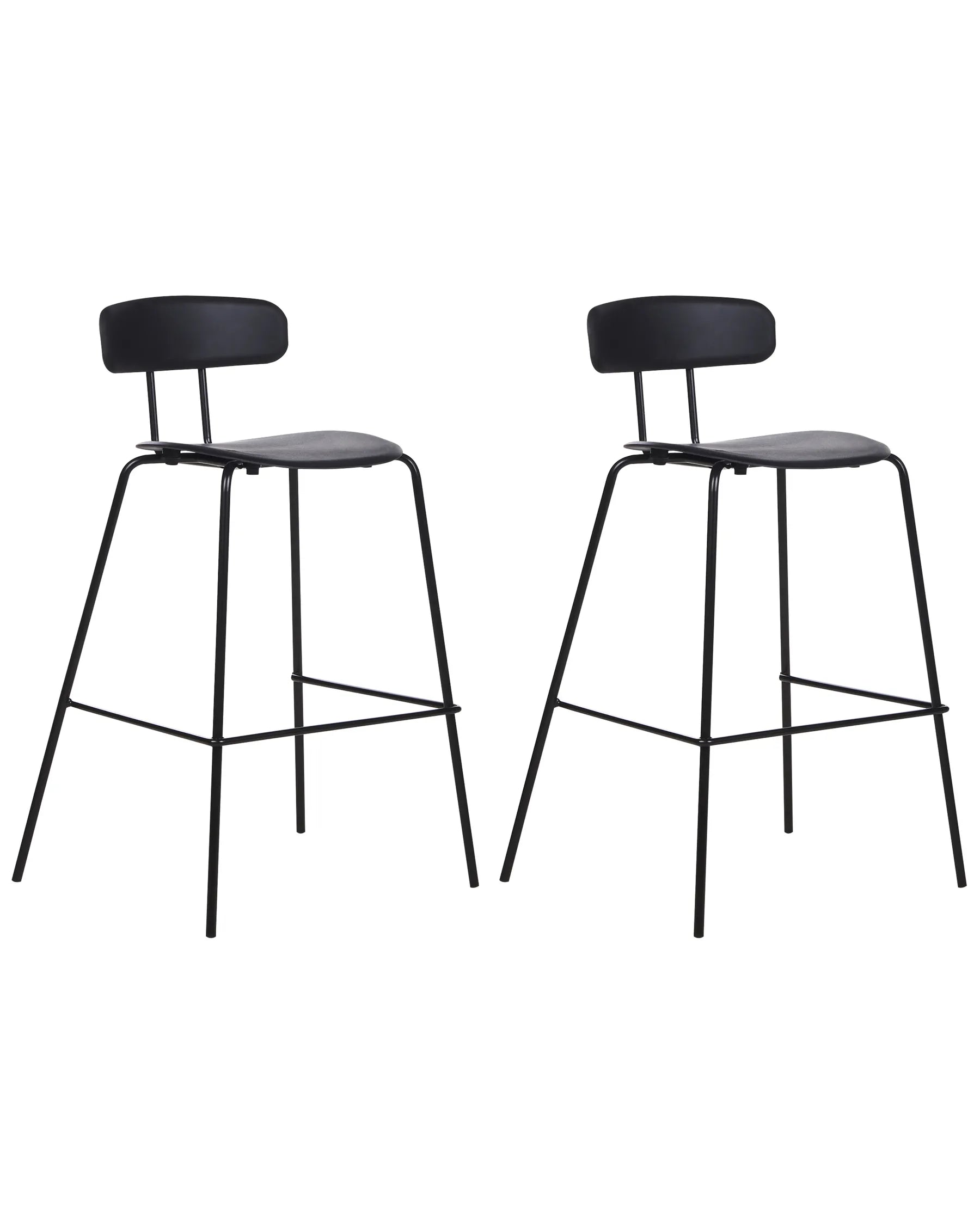 Set of 2 Bar Chairs SIBLEY Black