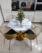 Dining Table BOCA Marble/ Gold 90 cm 90 cm