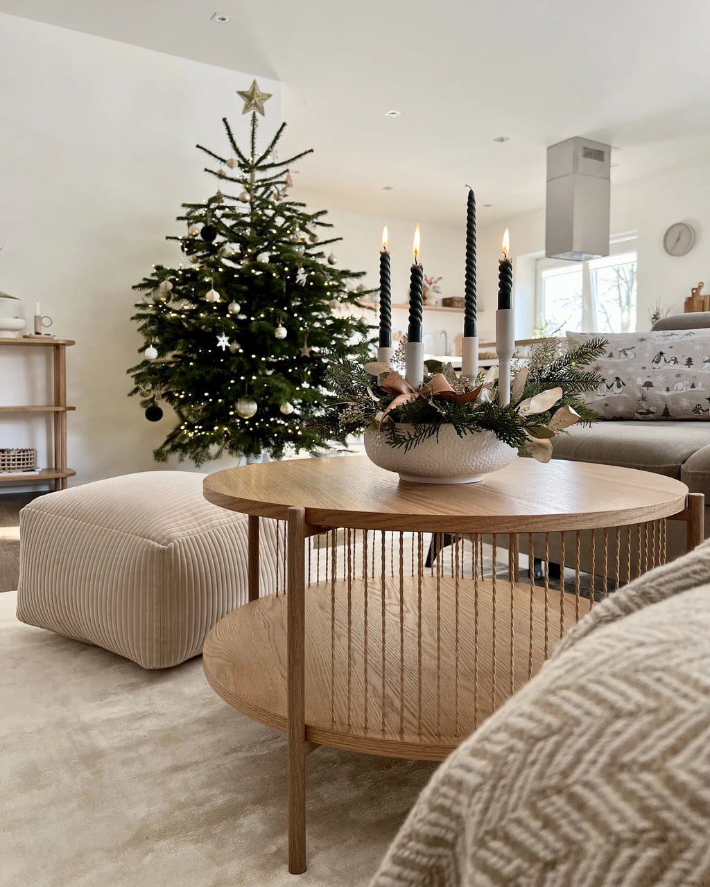 Pouffe MUKKI Cotton Beige